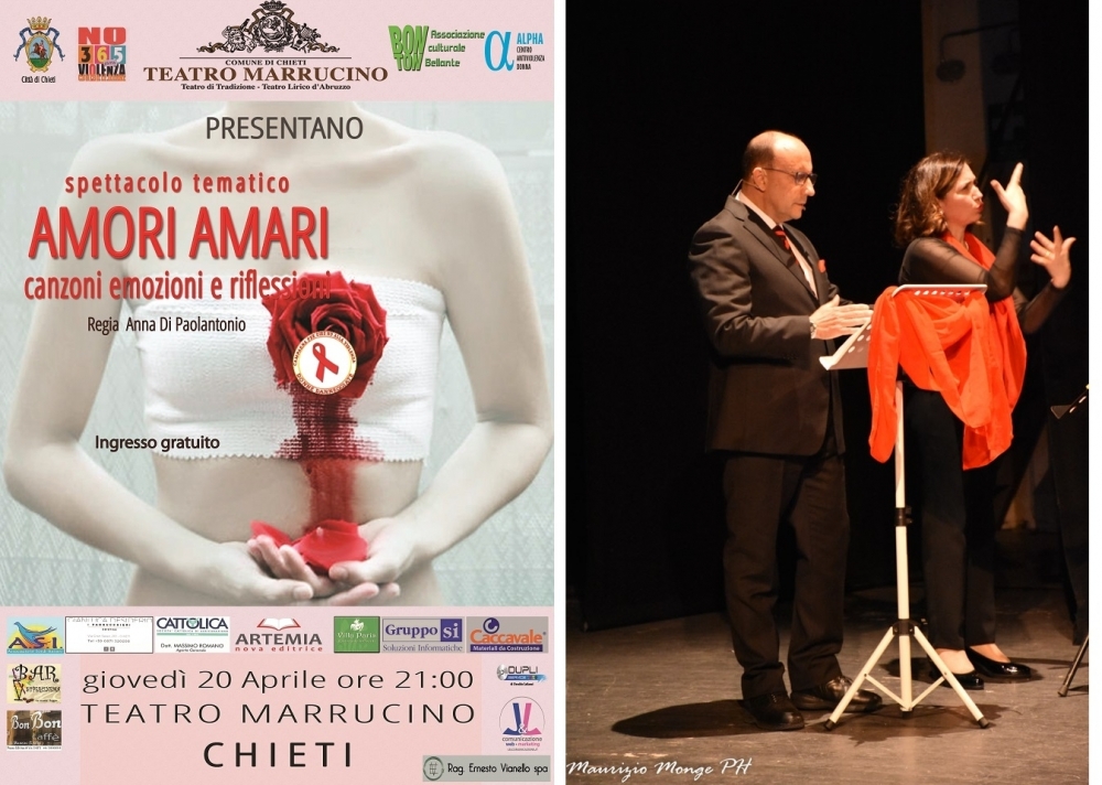 SPETTACOLO AMORI AMARI AL TEATRO MARRUCINO A CHIETI - Pier Luigi Guerrieri